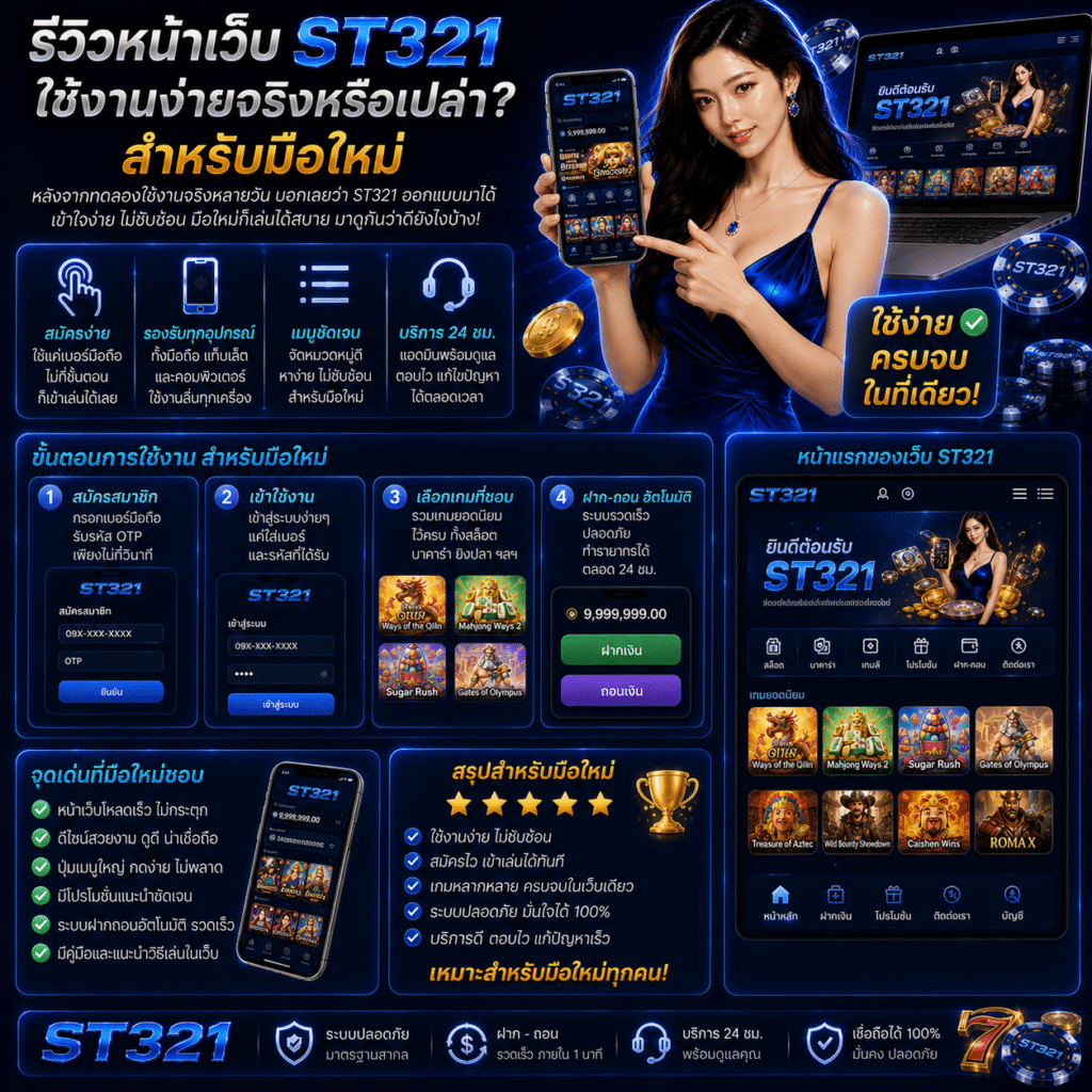 รีวิวหน้าเว็บ ST321 ใช้งานง่ายจริงหรือเปล่าสำหรับมือใหม่